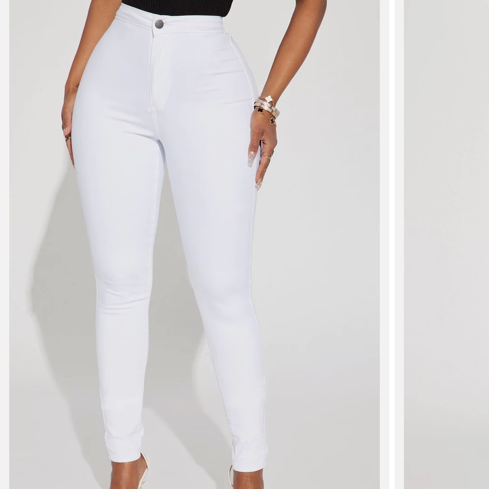 Fashion nova white jeans